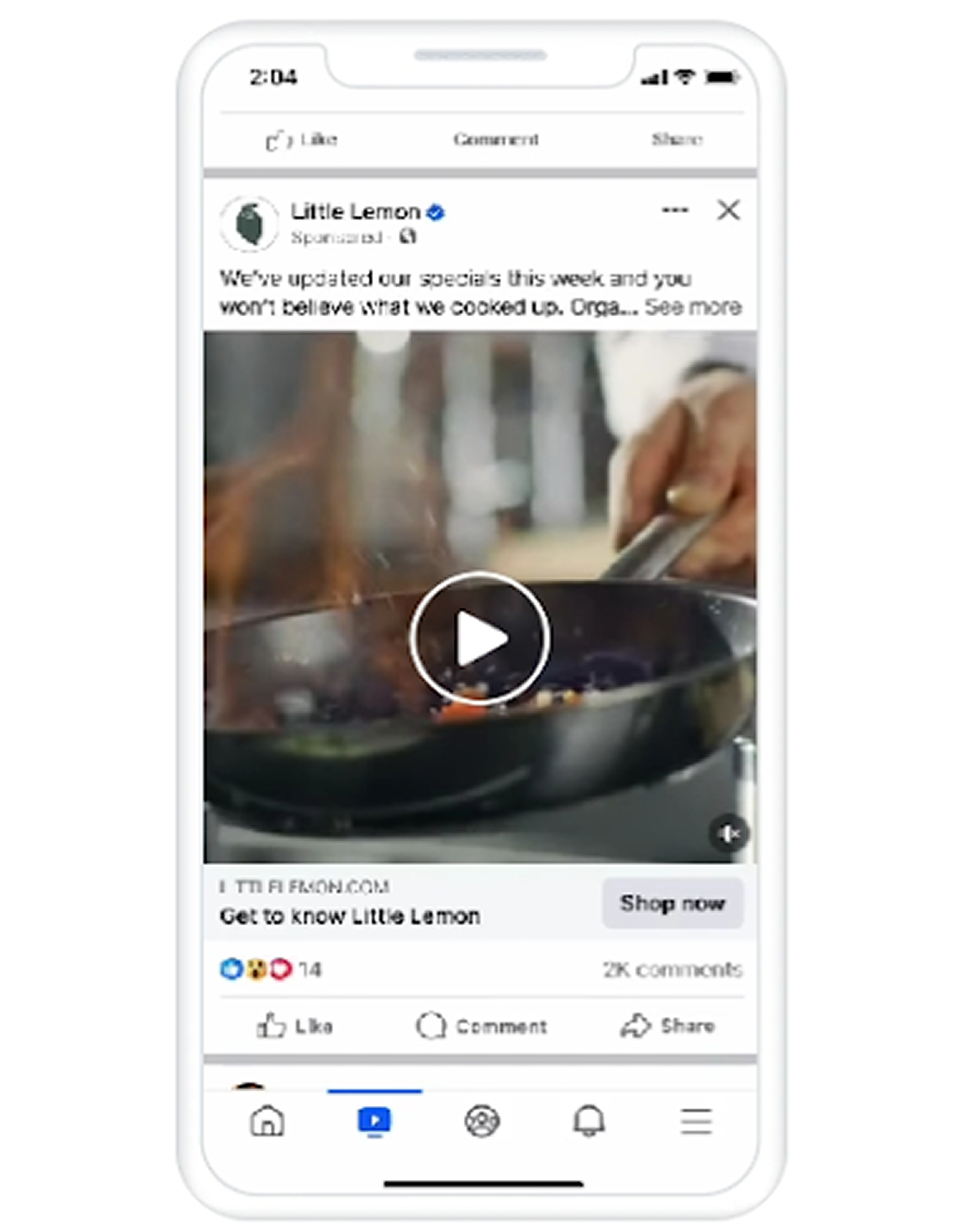 4. วิดีโอฟีด Facebook